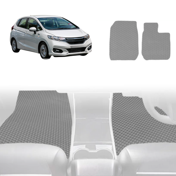 6D Diamond Car Floor Mats for Honda Jazz 2014 - 2021 (FIT GK/GH/GP) - Custom-Fit Carpet Liner