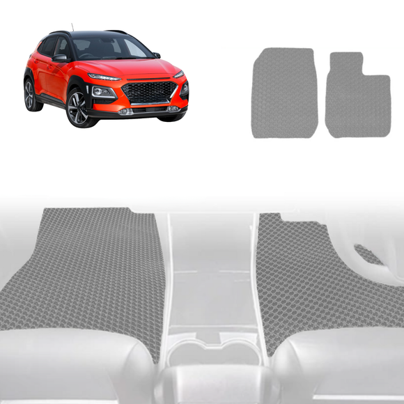 6D Diamond Car Floor Mats for Hyundai Kona 2017 - 2023 (OS) - Custom-Fit Carpet Liner