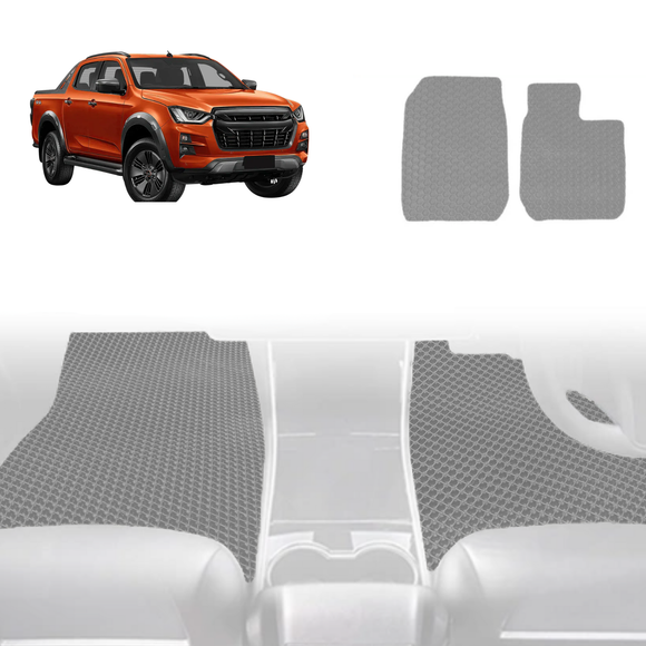 6D Diamond Car Floor Mats for Isuzu D-Max Crew Cab 2020 - Current RG - Custom-Fit Carpet Liner
