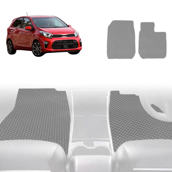 6D Diamond Car Floor Mats for Kia Picanto 2017 - Current (JA) - Custom-Fit Carpet Liner
