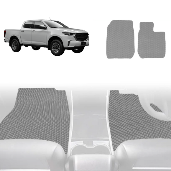 6D Diamond Car Floor Mats for Mazda BT-50 Dual Cab 2020 - 2024 (TF) - Custom-Fit Carpet Liner
