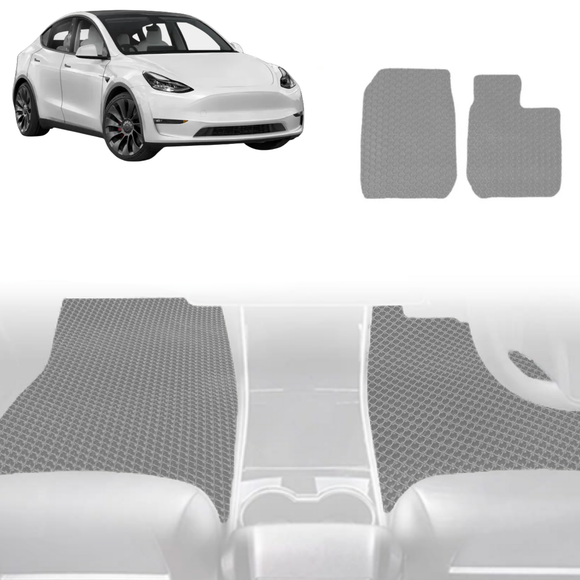 6D Diamond Car Floor Mats for Tesla Model Y 2022 - Current - Custom-Fit Carpet Liner