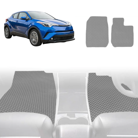 6D Diamond Car Floor Mats for Toyota C-HR 2017 - 2023 AX10, AX50, Facelift - Custom-Fit Carpet Liner