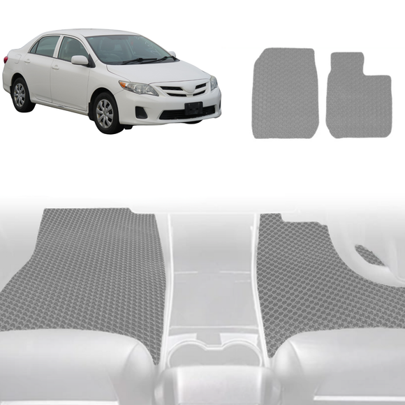 6D Diamond Car Floor Mats for Toyota Corolla 2007 - 2012 Hatch/Sedan (E140/150) - Custom-Fit Carpet Liner