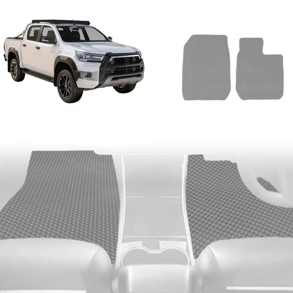 6D Diamond Car Floor Mats for Toyota Hilux Double Cab 2015 - Current - Custom-Fit Carpet Liner