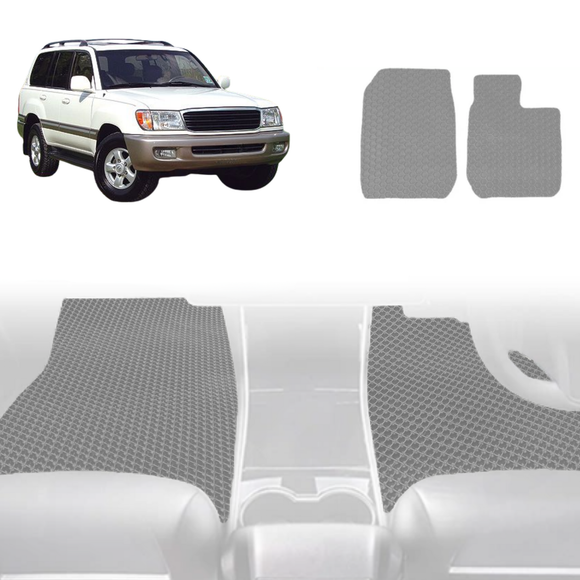 6D Diamond Car Floor Mats for Toyota LandCruiser 100 1998 - 2007 - Custom-Fit Carpet Liner
