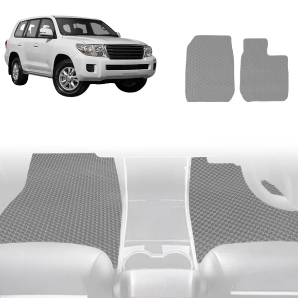 6D Diamond Car Floor Mats for Toyota LandCruiser 200 2012 - 2021 (GX GXL) - Custom-Fit Carpet Liner
