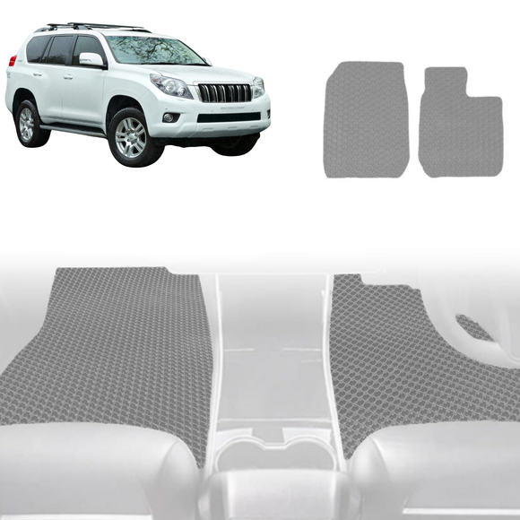 6D Diamond Car Floor Mats for Toyota Prado 2009 - 2013 (J150) - Custom-Fit Carpet Liner