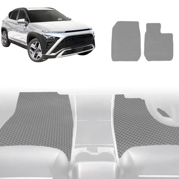 6D Diamond Car Floor Mats for Hyundai Kona 2023 - Current (SX2 Petrol) - Custom-Fit Carpet Liner