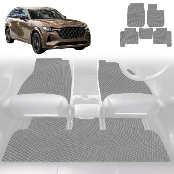 6D Diamond Car Floor Mats for Mazda CX-80 2025 - Current - Custom-Fit Carpet Liner