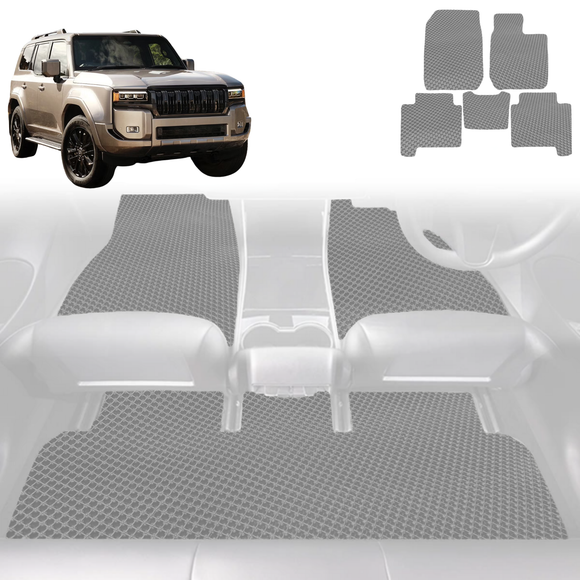 6D Diamond Car Floor Mats for Toyota LandCruiser Prado 2024 - Current (GX, GXL, VX, Altitude, Kakadu) - Custom-Fit Carpet Liner