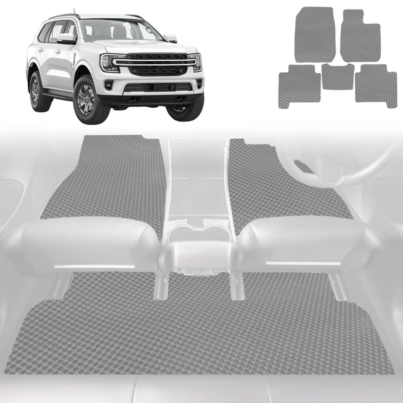 6D Diamond Car Floor Mats for Ford Everest 2022 - Current UA - Custom-Fit Carpet Liner