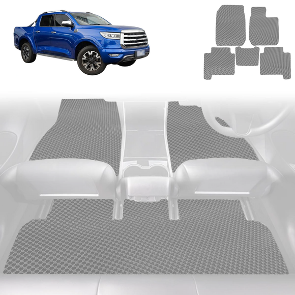 6D Diamond Car Floor Mats for GWM Haval Great Wall Cannon Ute 2019 - Current NPW - Custom-Fit Carpet Liner