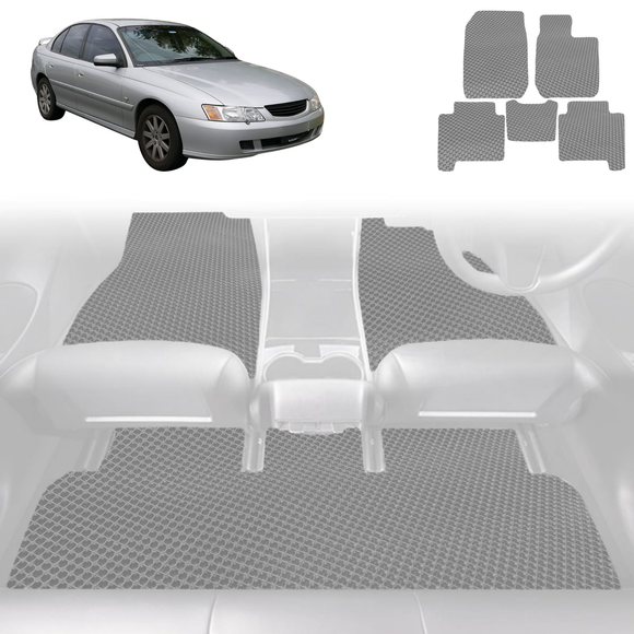 6D Diamond Car Floor Mats for Holden Commodore 1997 - 2006 (VT VX VY VZ) - Custom-Fit Carpet Liner
