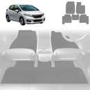 6D Diamond Car Floor Mats for Honda Jazz 2014 - 2021 (FIT GK/GH/GP) - Custom-Fit Carpet Liner-6
