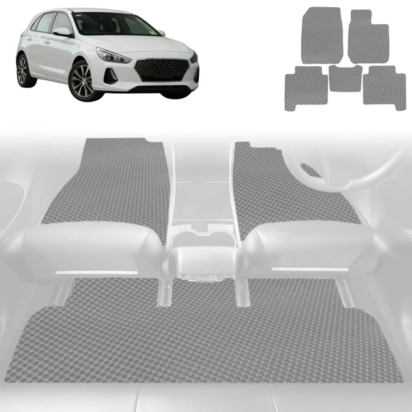 6D Diamond Car Floor Mats for Hyundai i30 2017 - 2021 (PD Hatch/Fastback) - Custom-Fit Carpet Liner