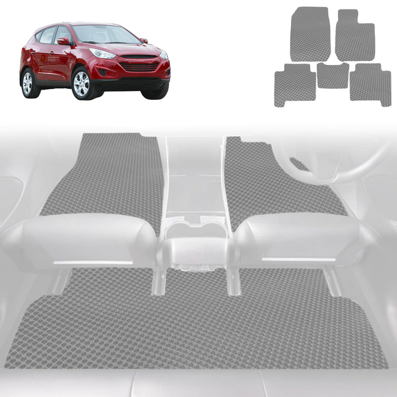 6D Diamond Car Floor Mats for Hyundai iX35 2010 - 2015 (LM) - Custom-Fit Carpet Liner