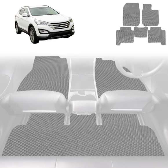 6D Diamond Car Floor Mats for Hyundai Santa Fe 2012 - 2018 (DM) - Custom-Fit Carpet Liner