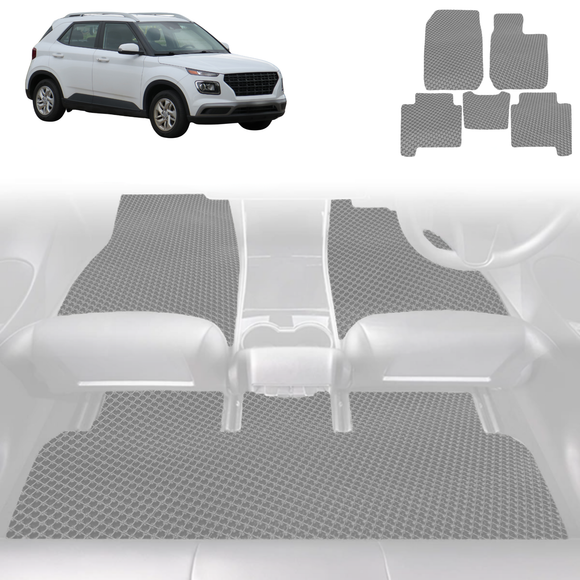 6D Diamond Car Floor Mats for Hyundai Venue 2019 - Current QX - Custom-Fit Carpet Liner