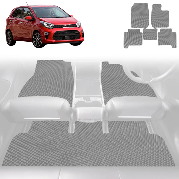 6D Diamond Car Floor Mats for Kia Picanto 2017 - Current (JA) - Custom-Fit Carpet Liner