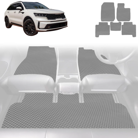 6D Diamond Car Floor Mats for Kia Sorento 2021 - Current (MQ4) - Custom-Fit Carpet Liner