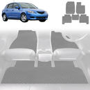 6D Diamond Car Floor Mats for Mazda 3 2004 - 2009 BK - Custom-Fit Carpet Liner-20