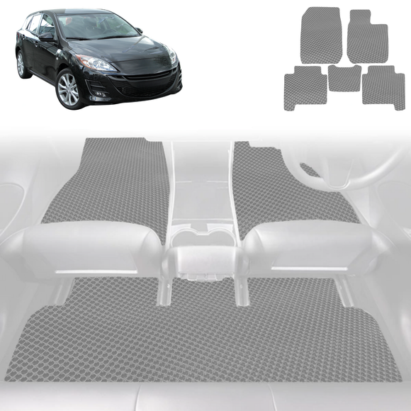 6D Diamond Car Floor Mats for Mazda 3 2009 - 2013 (BL) - Custom-Fit Carpet Liner