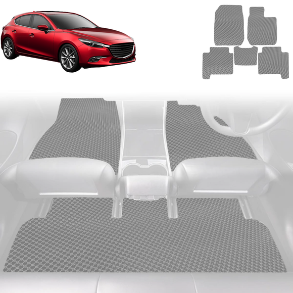6D Diamond Car Floor Mats for Mazda 3 2014 - 2018 (BM BN) - Custom-Fit Carpet Liner