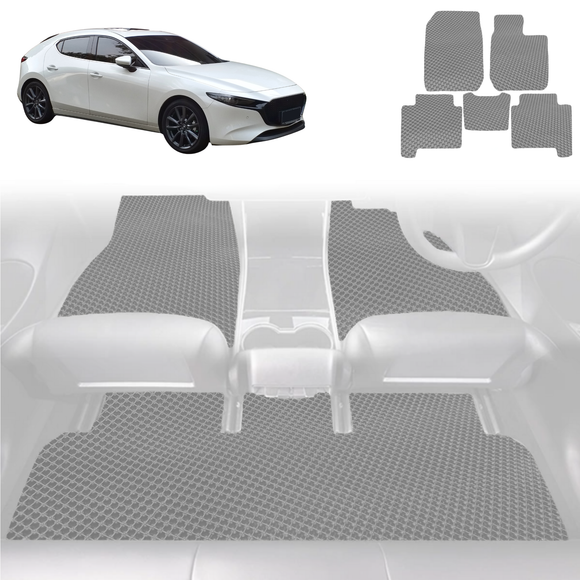 6D Diamond Car Floor Mats for Mazda 3 2019 - Current (BP) - Custom-Fit Carpet Liner