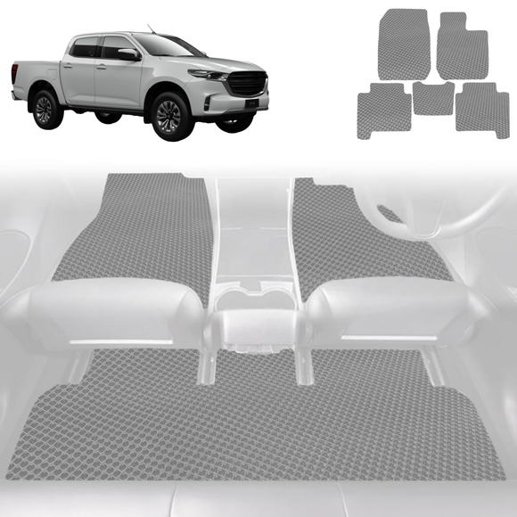 6D Diamond Car Floor Mats for Mazda BT-50 Dual Cab 2020 - 2024 (TF) - Custom-Fit Carpet Liner