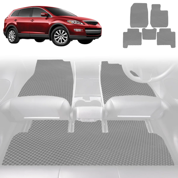 6D Diamond Car Floor Mats for Mazda CX-9 2007 - 2016 (TB) - Custom-Fit Carpet Liner