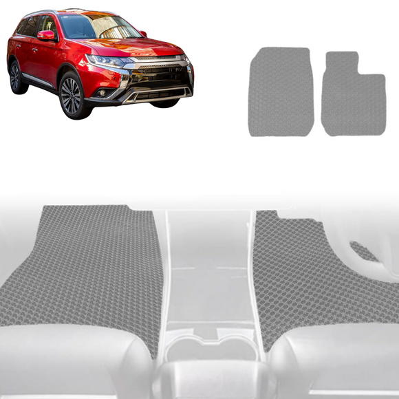 6D Diamond Car Floor Mats for Mitsubishi Outlander 2012 - 2018 (ZJ/ZK/ZL) - Custom-Fit Carpet Liner