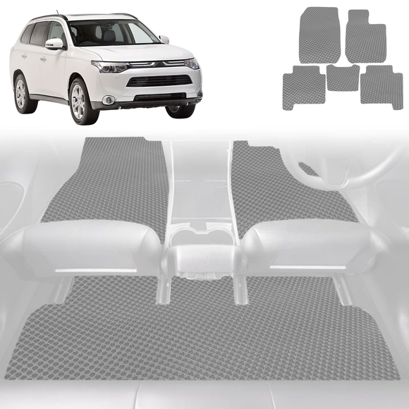 6D Diamond Car Floor Mats for Mitsubishi Outlander 2018 - 2021 (ZJ/ZK/ZL) - Custom-Fit Carpet Liner