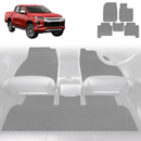 6D Diamond Car Floor Mats for Mitsubishi Triton Double Cab 2024 - Current (LC/MV) - Custom-Fit Carpet Liner-20