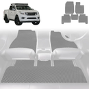 6D Diamond Car Floor Mats for Nissan Navara Dual Cab 2015 - Current (NP300/D23 STX without rear cupholder) - Custom-Fit Carpet Liner-6