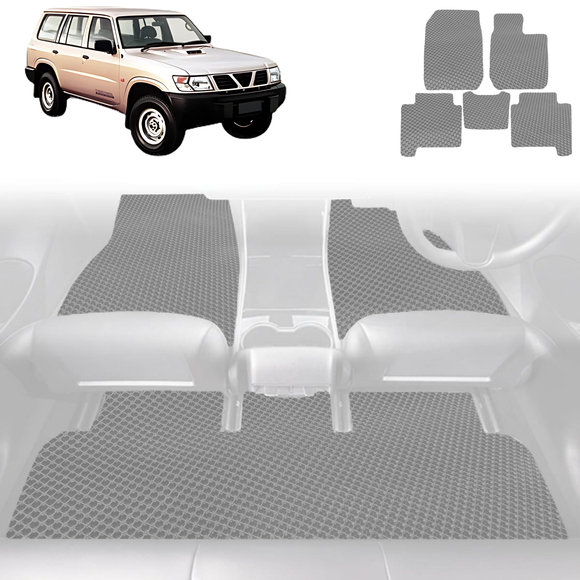 6D Diamond Car Floor Mats for Nissan Patrol Y61 1997 - 2016 SUV (Y61/GU) - Custom-Fit Carpet Liner
