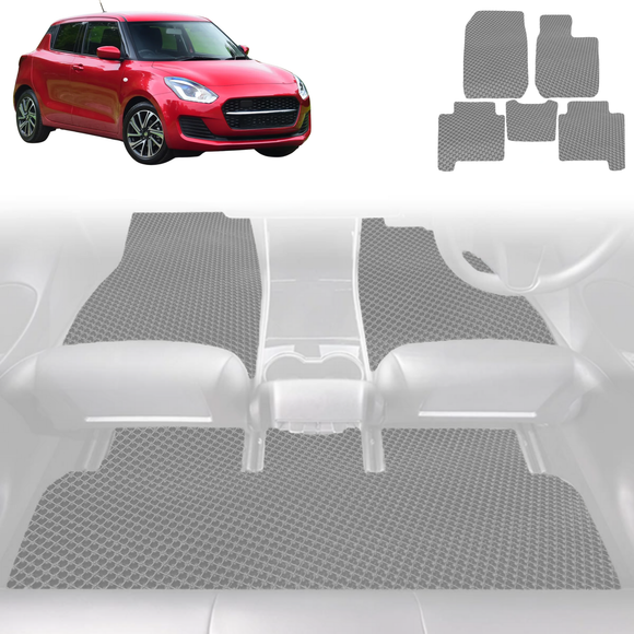 6D Diamond Car Floor Mats for Suzuki Swift 2017 - 2024 (FZ, AZ) - Custom-Fit Carpet Liner