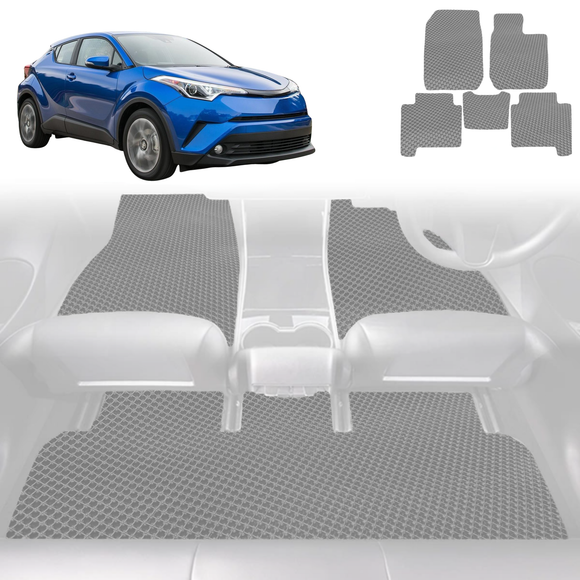 6D Diamond Car Floor Mats for Toyota C-HR 2017 - 2023 AX10, AX50, Facelift - Custom-Fit Carpet Liner