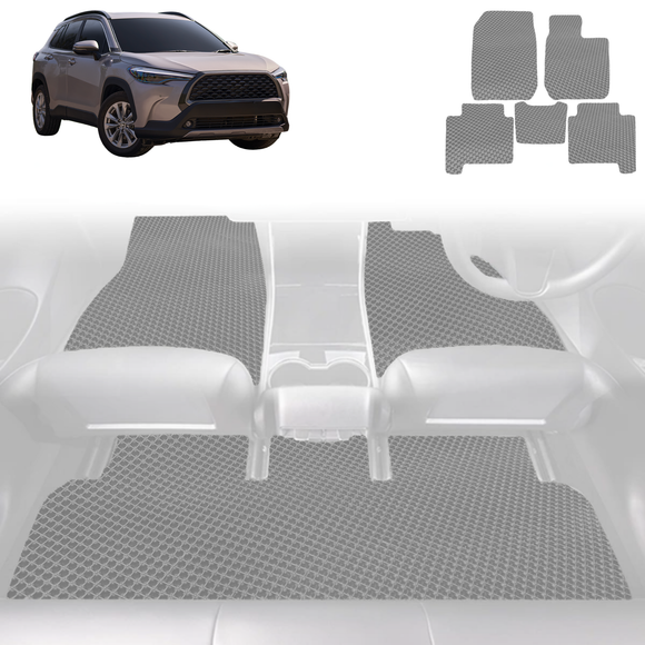 6D Diamond Car Floor Mats for Toyota Corolla Cross 2020 - Current (XG10) - Custom-Fit Carpet Liner