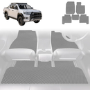 6D Diamond Car Floor Mats for Toyota Hilux Double Cab 2015 - Current - Custom-Fit Carpet Liner-20