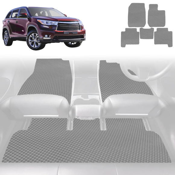 6D Diamond Car Floor Mats for Toyota Kluger 2014 - 2020 (XU50) - Custom-Fit Carpet Liner