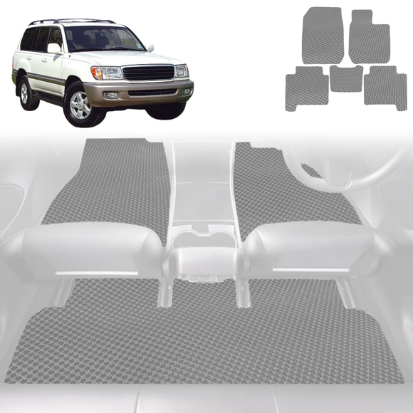 6D Diamond Car Floor Mats for Toyota LandCruiser 100 1998 - 2007 - Custom-Fit Carpet Liner