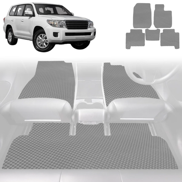 6D Diamond Car Floor Mats for Toyota LandCruiser 200 2012 - 2021 (GX GXL) - Custom-Fit Carpet Liner