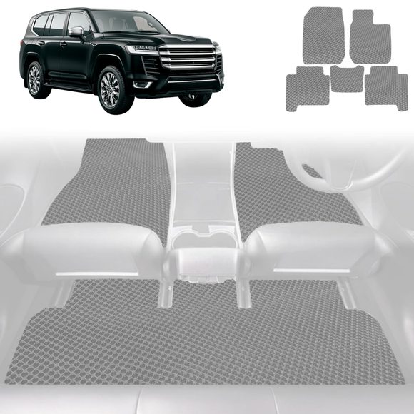 6D Diamond Car Floor Mats for Toyota LandCruiser 300 2021 - Current - Custom-Fit Carpet Liner