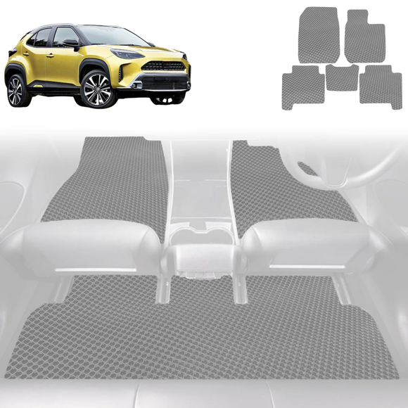 6D Diamond Car Floor Mats for Toyota Yaris Cross 2020 - Current - Custom-Fit Carpet Liner