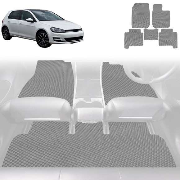 6D Diamond Car Floor Mats for VolksWagen Golf 2013 - 2021 Hatch/Wagon (MK7) - Custom-Fit Carpet Liner