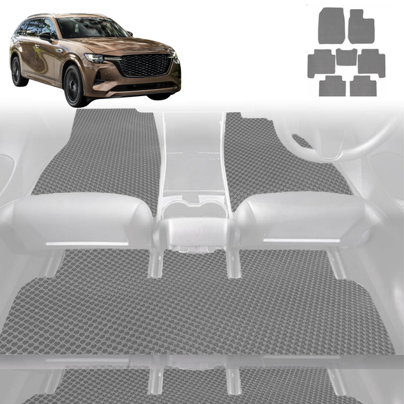6D Diamond Car Floor Mats for Mazda CX-80 2025 - Current - Custom-Fit Carpet Liner