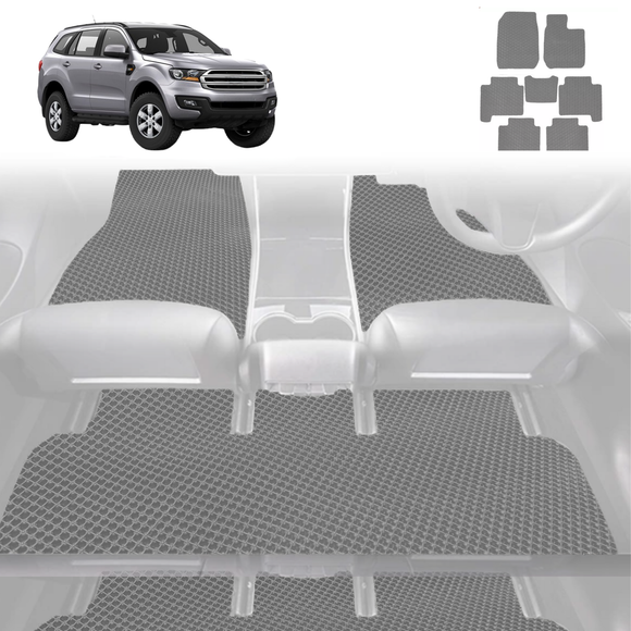 6D Diamond Car Floor Mats for Ford Everest 2015 - 2021 UA - Custom-Fit Carpet Liner