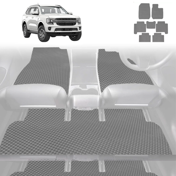 6D Diamond Car Floor Mats for Ford Everest 2022 - Current UA - Custom-Fit Carpet Liner