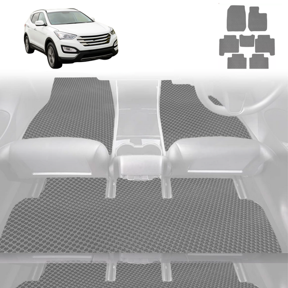 6D Diamond Car Floor Mats for Hyundai Santa Fe 2012 - 2018 (DM) - Custom-Fit Carpet Liner